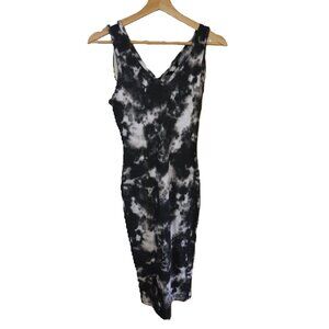 Tie Dye Ribbed Midi Long Dress